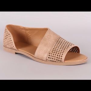 Peep Toe Ballerina Flat